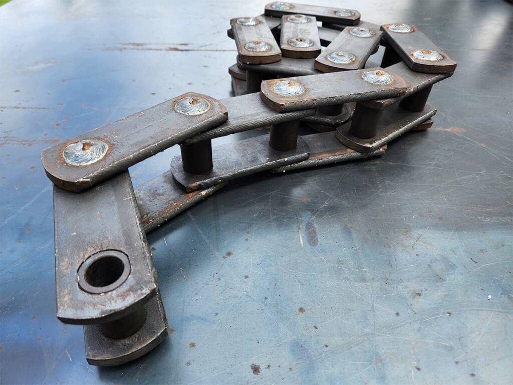 Cadena Transportadora de Troncos de Alta Resistencia